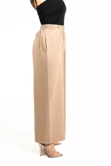 بنطلون نسائي من خام الكريب-كحلي-2 image 12