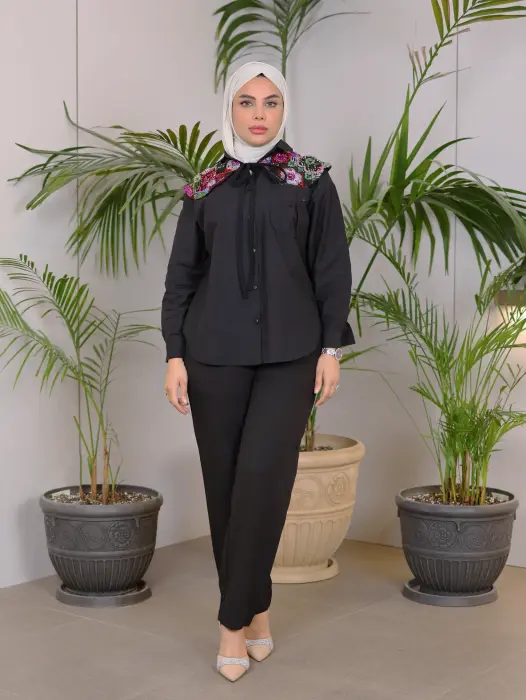 Trendy shirt with scarf image 0