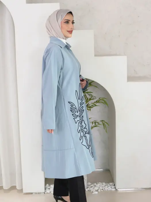 قميص طويل من القطن البوبلين image 6