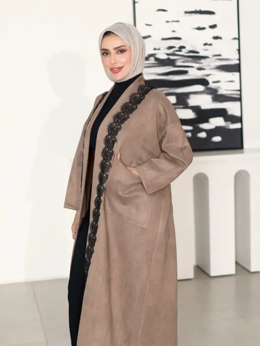 جاكيت طويل من الشامواه image 9