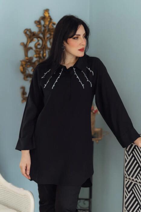 Tencel Blouse - Black - 1 image 2