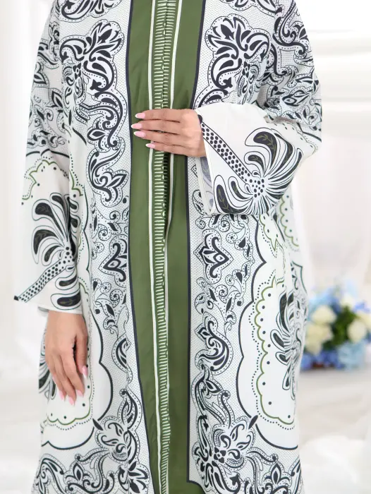 Long shirt in luxurious cotton - Oil Tree - FS image 3