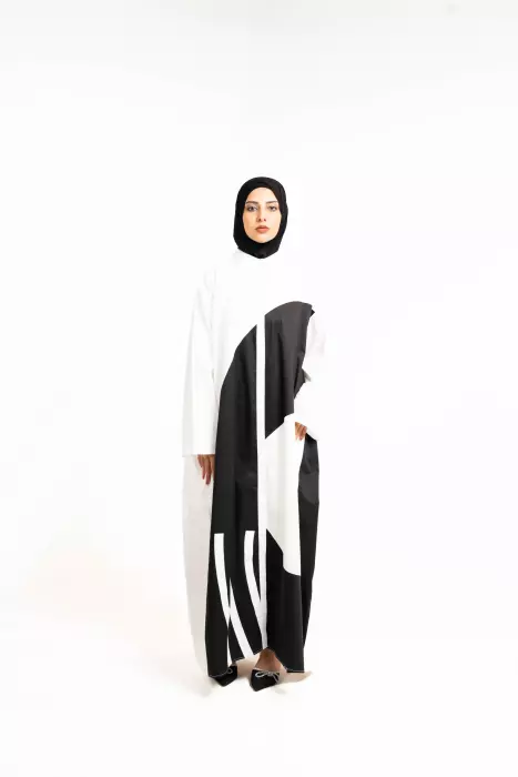 Colorful Cotton Dress - White - Fs image 0