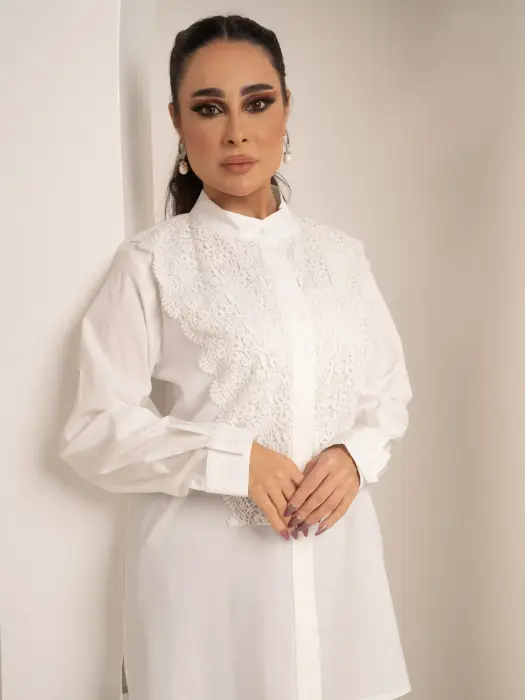 Cotton Shirt With Lace image 5