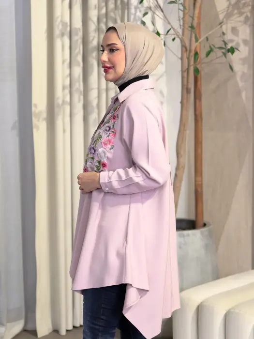 قميص من التنسل مع ورد image 6