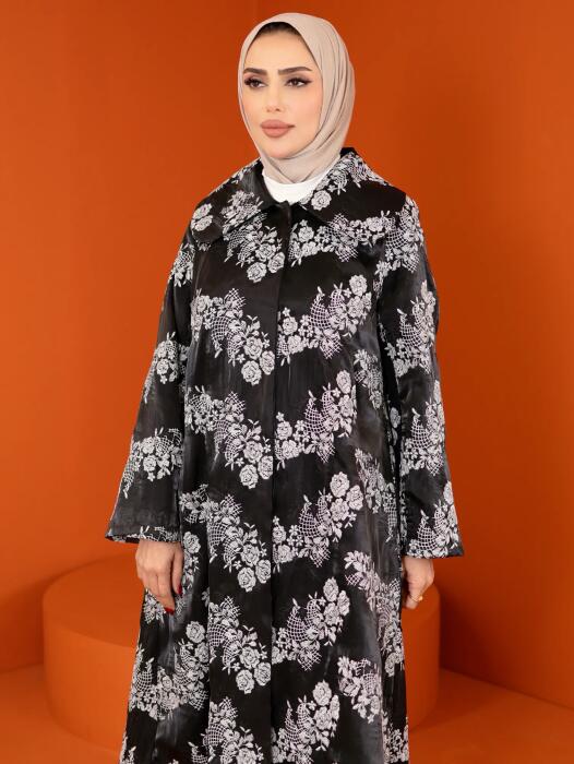 جاكيت طويل من الاورجينزا-اسود-3 image 1