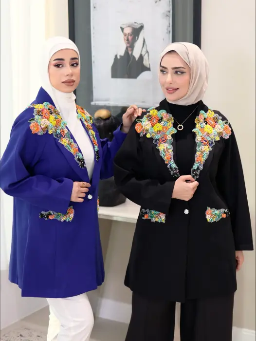 جاكيت بليزر بشك ملون image 2