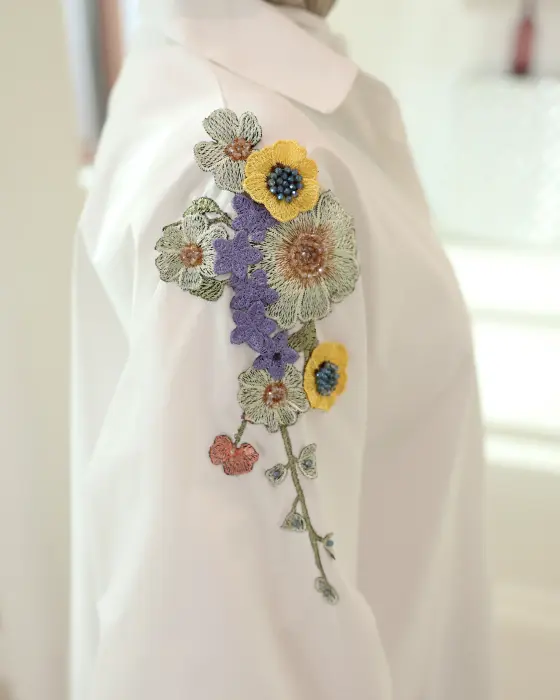 قميص بتطريزات منسدلة-اوف وايت-FS image 3