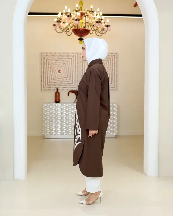 قميص طويل من القطن المريح image 1