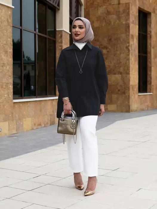 قميص قطني لؤلؤي image 8