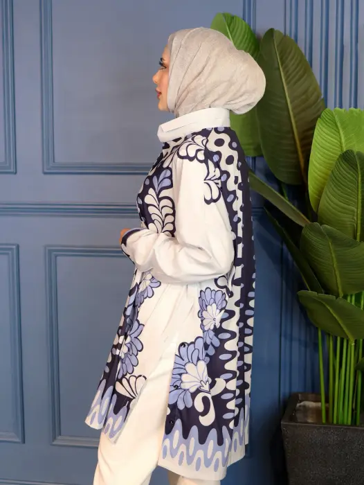 قميص بياقة صغيرة - رمادي فاتح - FS image 2