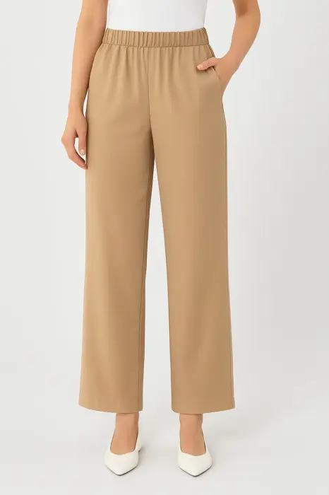 Crepe Pants - Creamy Beige - 6 image 0