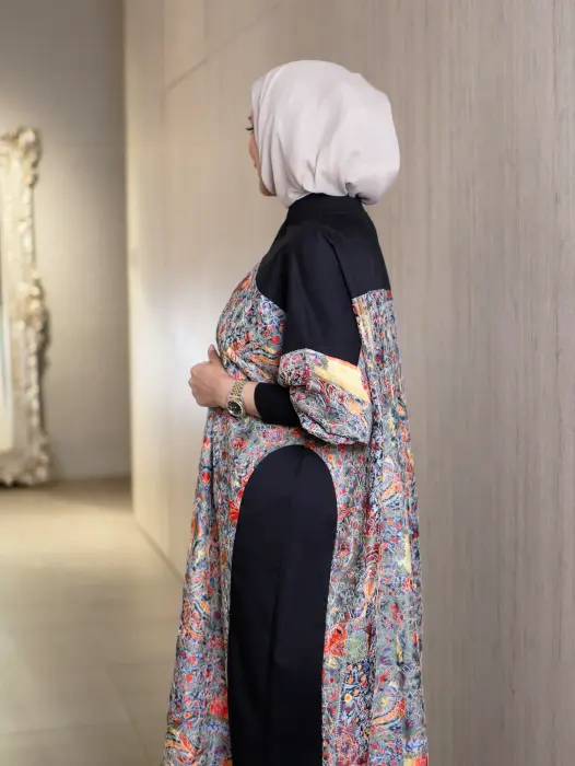 فستان من الكريب المشجر image 6