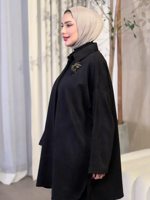 قميص من الشامواه مع بروش image 6