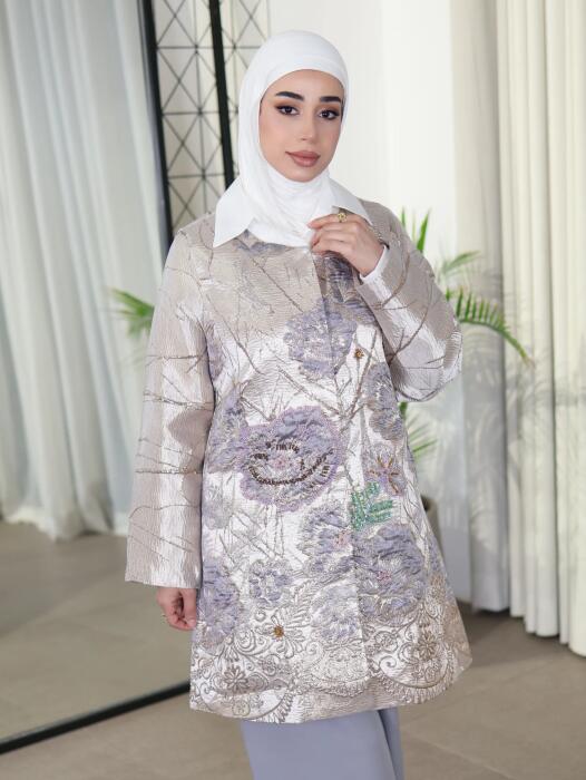 جاكيت جاكار نسائي مرصع بالكريستال-بيج-1 image 1
