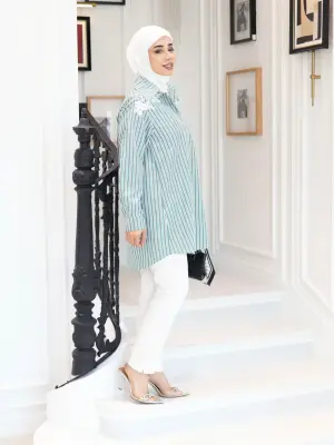 Striped cotton shirt image 1
