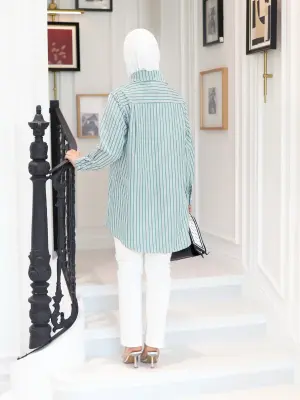 Striped cotton shirt image 2