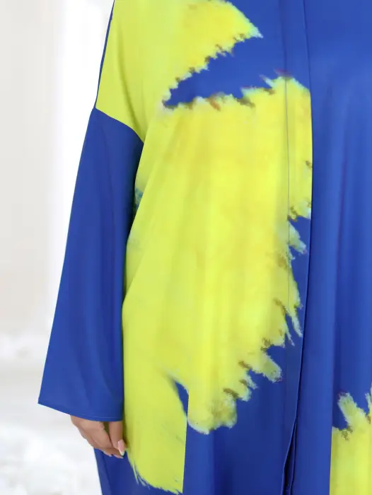 Long crepe shirt - Slate Blue - FS image 3