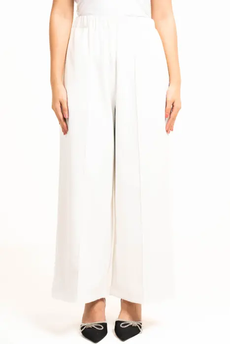 Crepe Pants-White-1 image 0