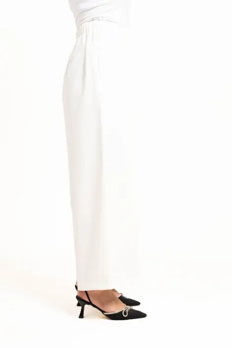 Crepe Pants-White-1 image 1