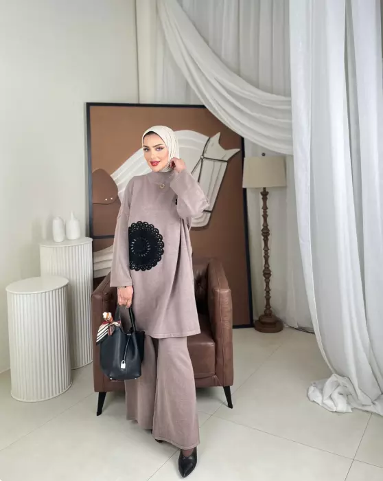 بلوزة من التريكو الأنيق - وردي - FS image 0