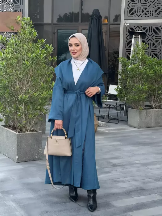 جاكيت شتوي من الشامواه - تركواز - FS image 0