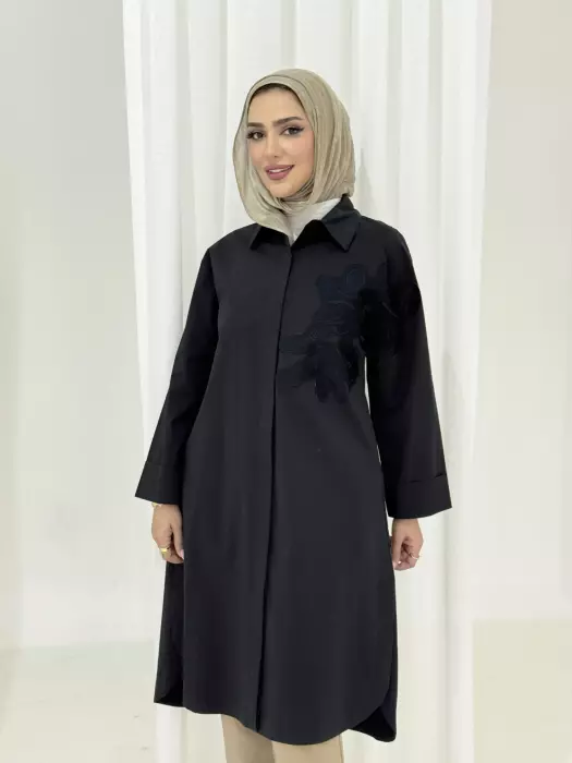 Long Shirt With Embroidery image 6