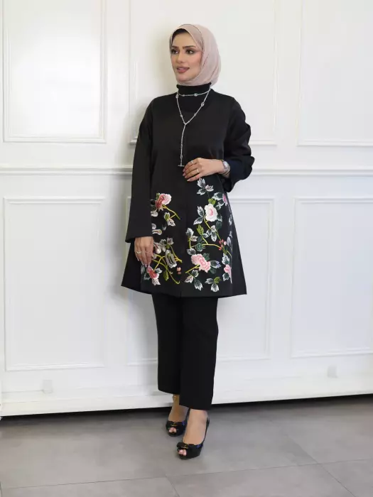 Embroidered Kafredini Jacket - Black - 2 image 0