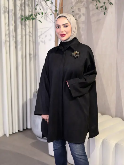 قميص من الشامواه مع بروش image 5