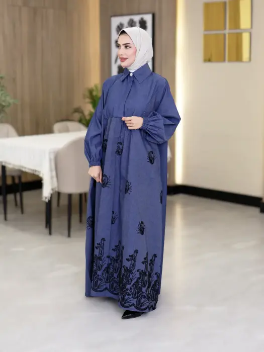 فستان جينز طويل للمحجبات image 3