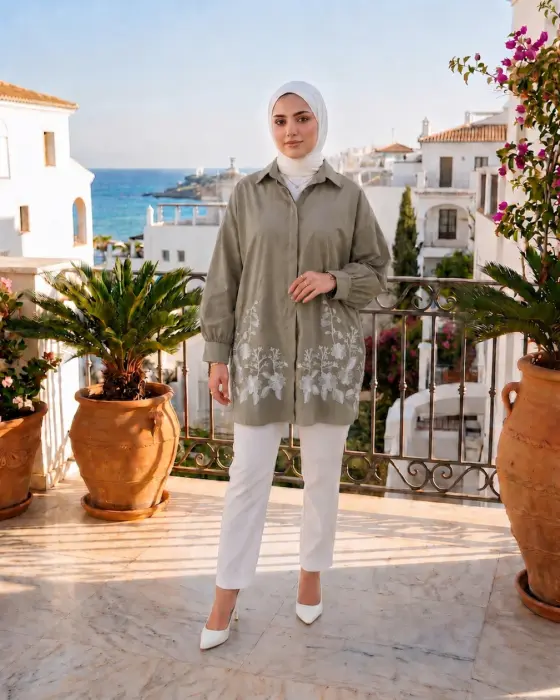 قميص قطني واسع للمحجبات image 9
