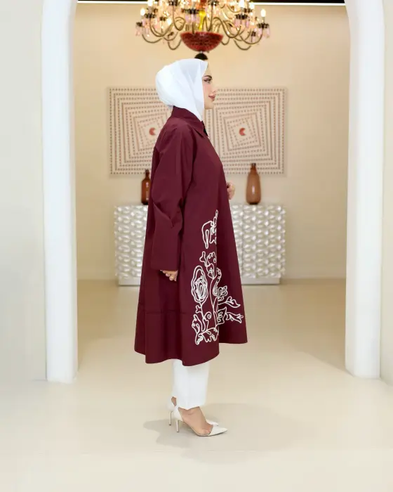 قميص طويل بتطريز أنيق-تيفاني-2 image 1