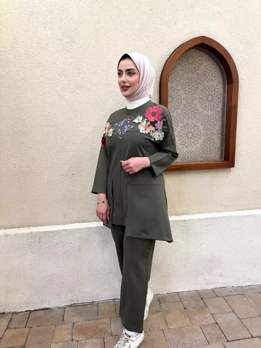 بلوزة أنيقة من التريكو - كحلي - 3 image 3
