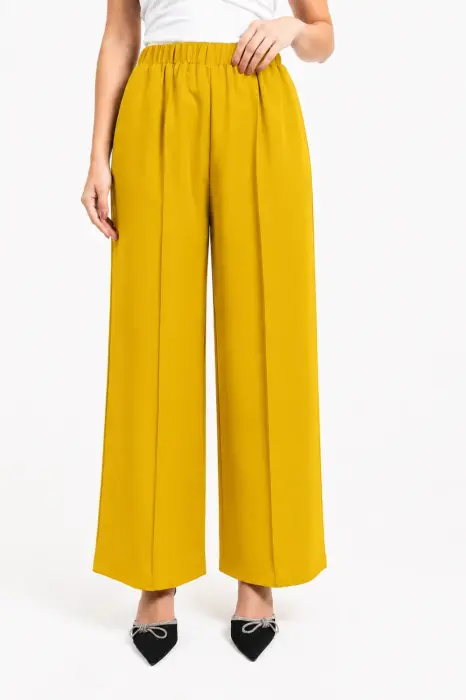 Crepe Pants-Yellow-2 image 0