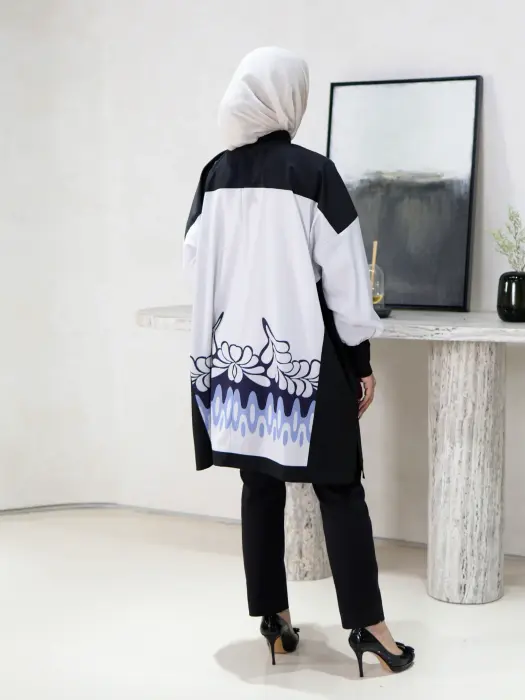 قميص قطني بإطلالة عصرية - رمادي فاتح - FS image 3