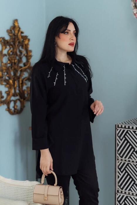 Tencel Blouse - Black - 1 image 1