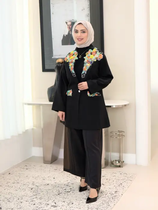 جاكيت بليزر بشك ملون image 4