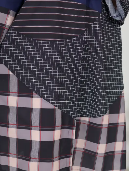 Long shirt with distinctive design - Navy - FS image 3