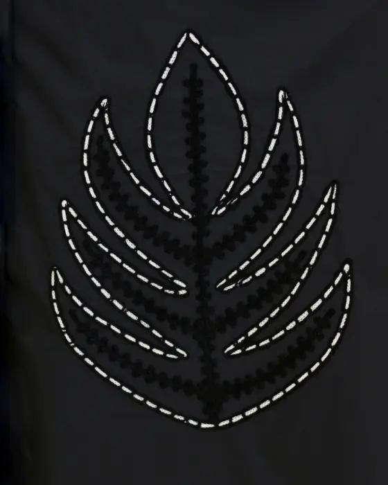 Embroidered poplin dress image 3