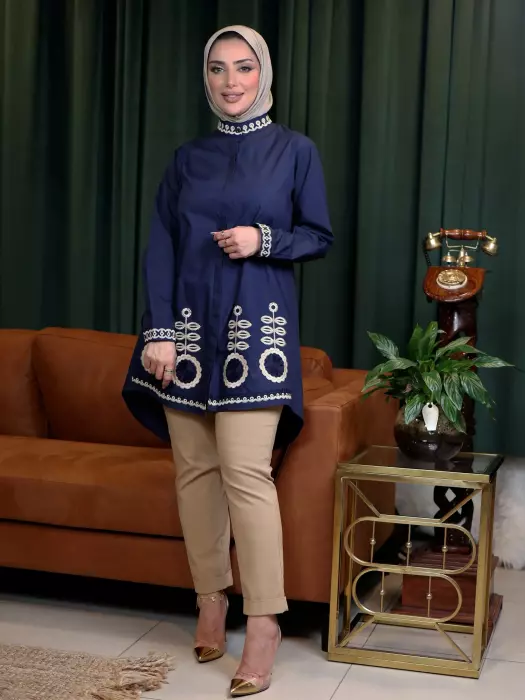 قميص عصري من قماش القطن image 0