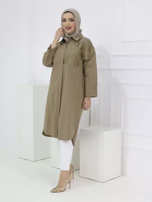 Long Shirt With Embroidery image 0