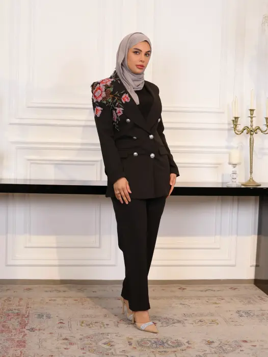 جاكيت عصري فاخر - اسود - 1 image 1
