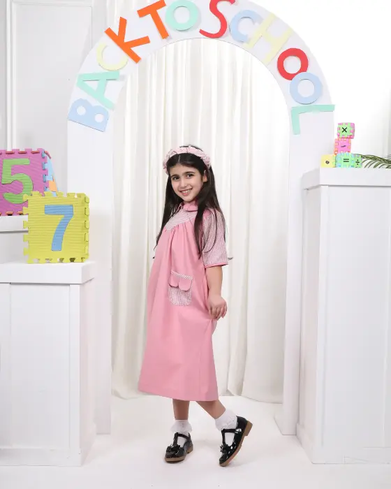 Full school uniform with half sleeves - Pink - 8 image 2