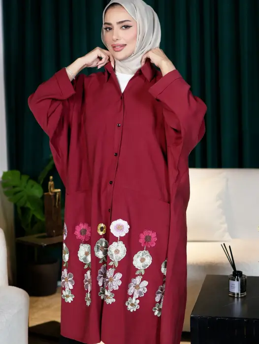 Long shirt made of soft tensile fabric image 5