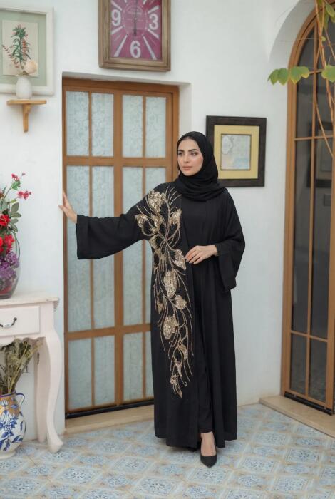 جاكيت طويل مفتوح - اسود - FS image 0