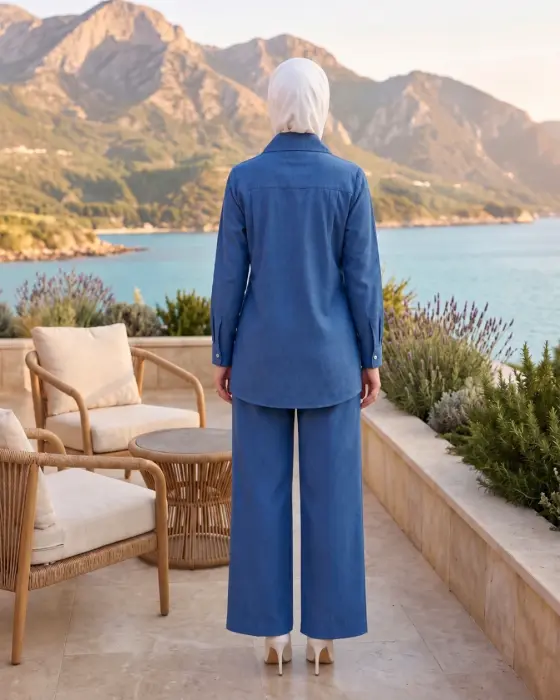 طقم من الجينز بأغصان الورد image 2