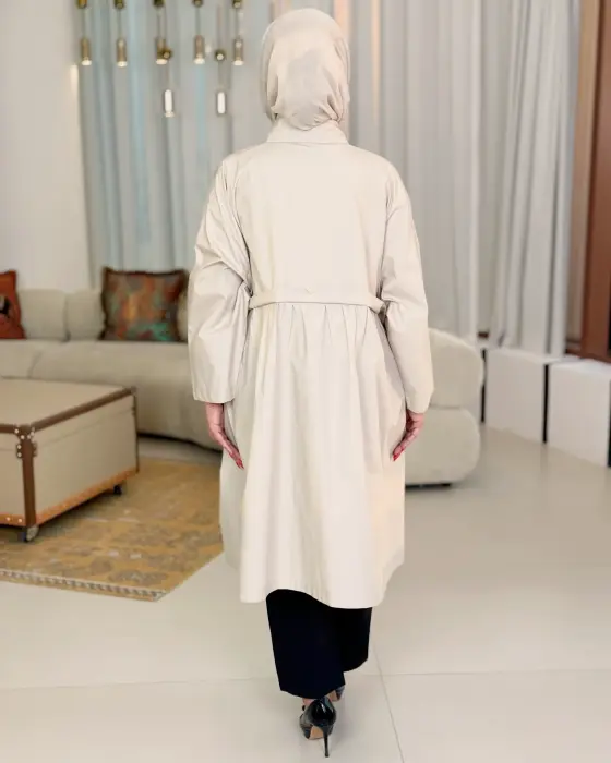 قميص طويل بطباعة فنية image 10