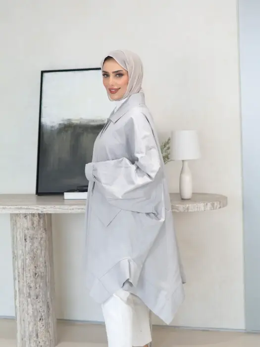 قميص طويل من اللنن المميز image 6