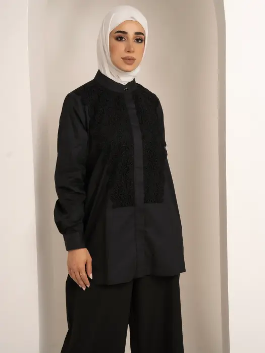 Cotton Shirt With Lace image 2