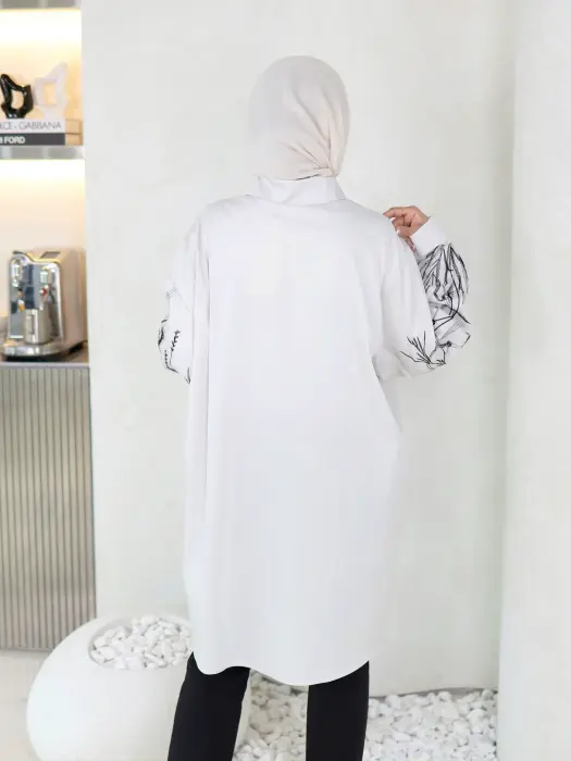 Embroidered cotton shirt image 7